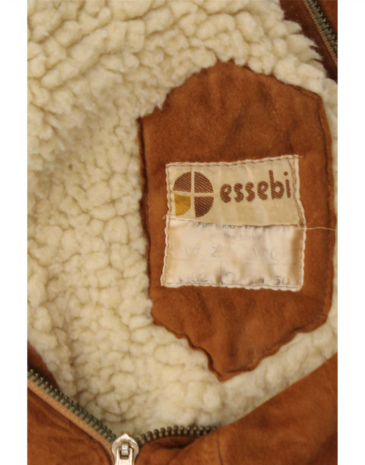 Essebi Blouson Bomber En Daim Homme IT 52 XL Cuir Beige
