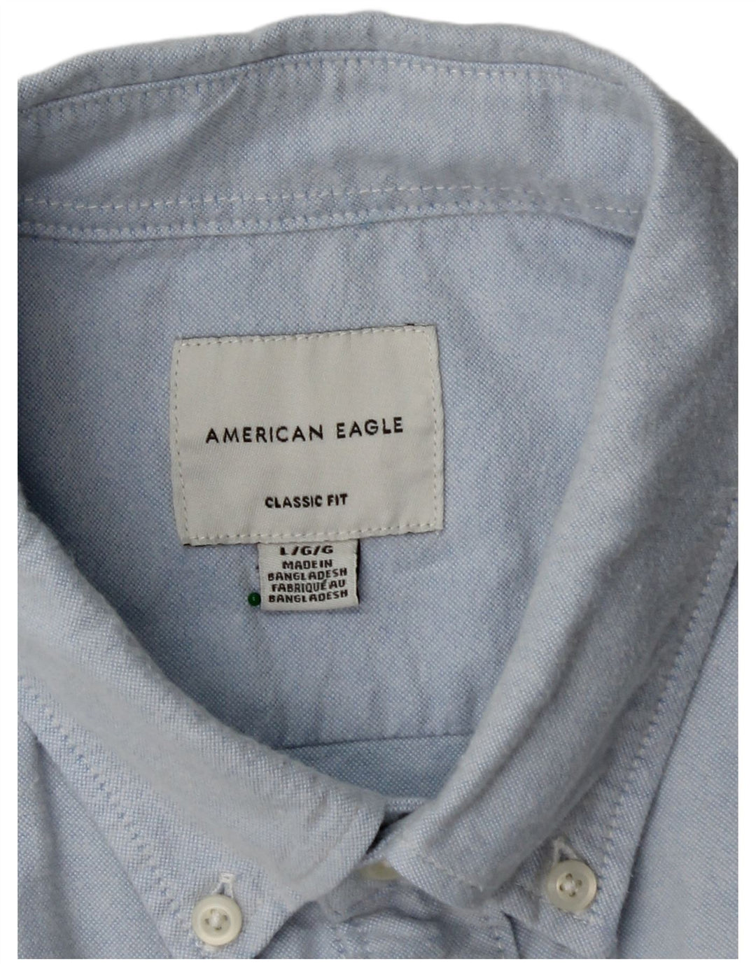 AMERICAN EAGLE Chemise coupe classique pour homme en coton bleu moyen