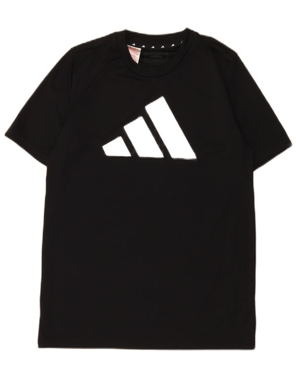 Adidas Garçons Aeroready Graphic T-Shirt Top 13-14 ans Noir Polyester