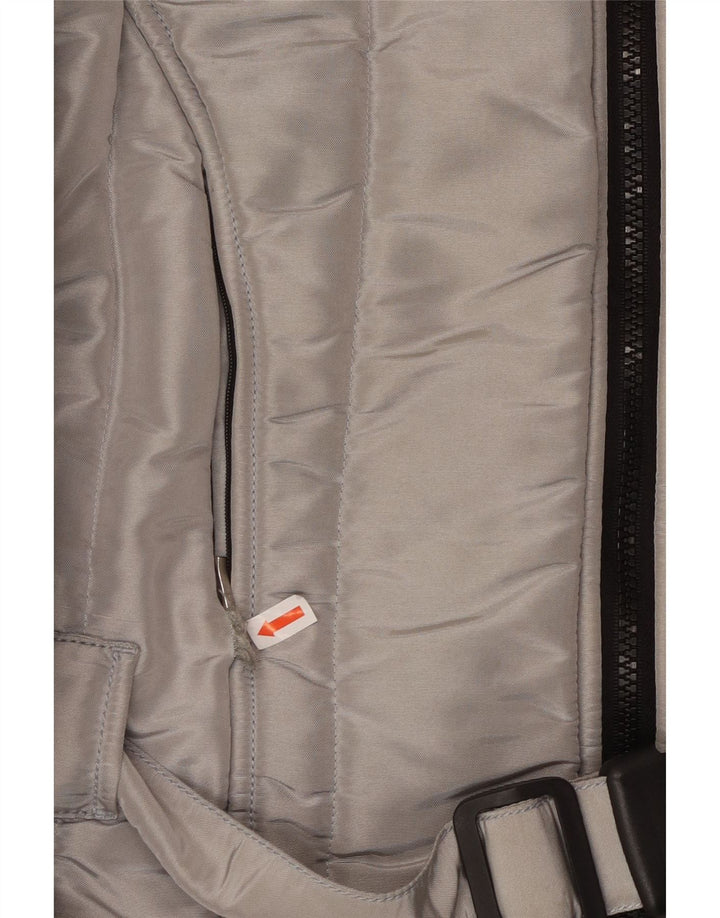 REFRIGIWEAR Veste bomber à capuche Cruz pour femme UK 14 Large Argent Polyester