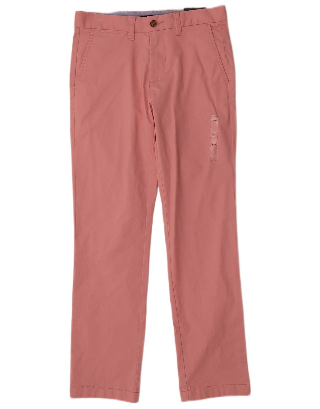 TOMMY HILFIGER Pantalon Chino Droit Homme W28 L30 Rose Coton