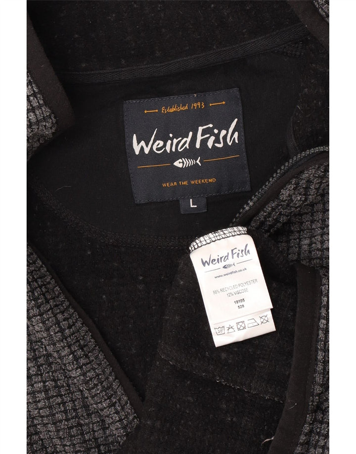 Weird Fish Veste polaire pour homme UK 40 Large Gris Polyester