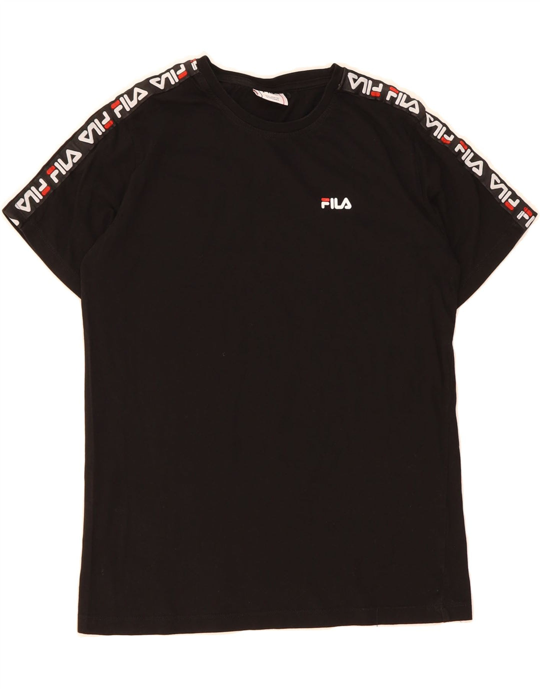FILA Boys Graphic T-Shirt Top 13-14 Years Black Vintage Fila and Second-Hand Fila from Messina Hembry 