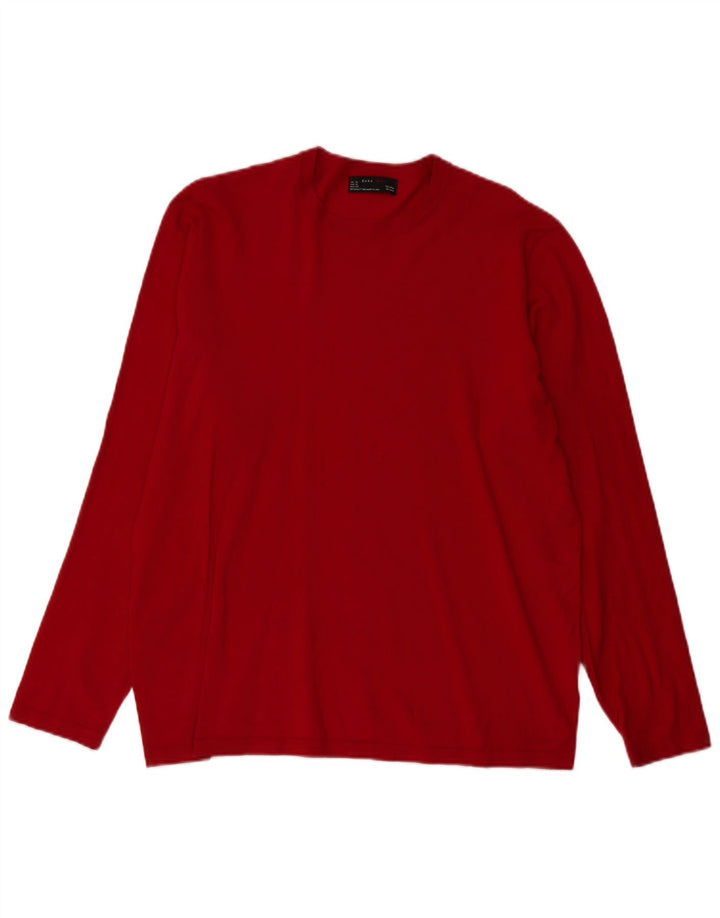 ZARA Homme Top Manches Longues XL Rouge
