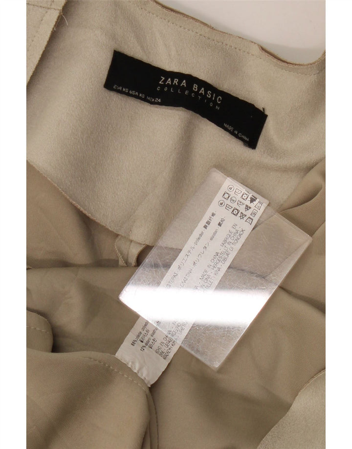 Zara Femme Manteau Oversize Ouvert UK 6 XS Beige Polyester