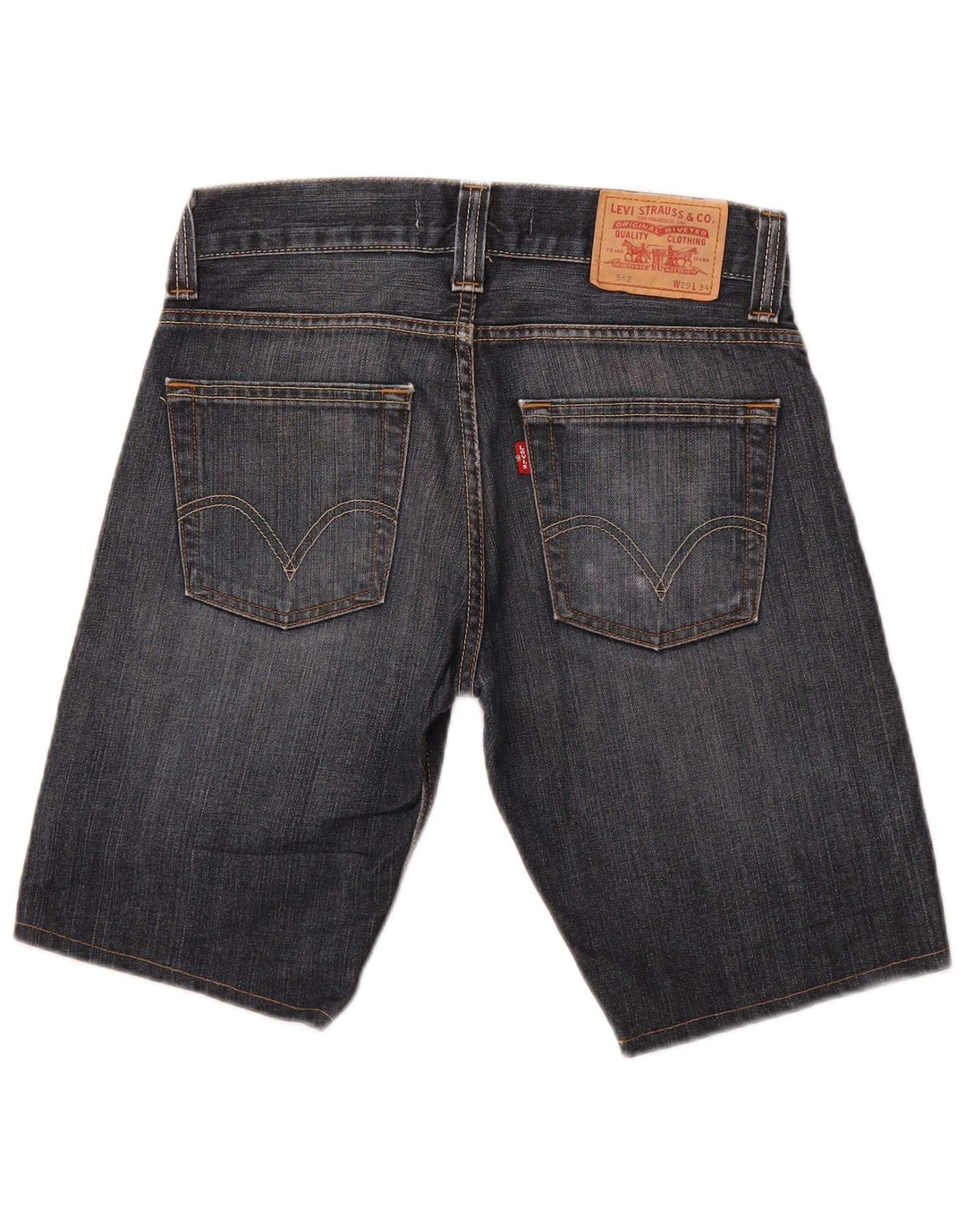 LEVI'S Short en Jean Slim 512 Homme W29 Petit Bleu Coton