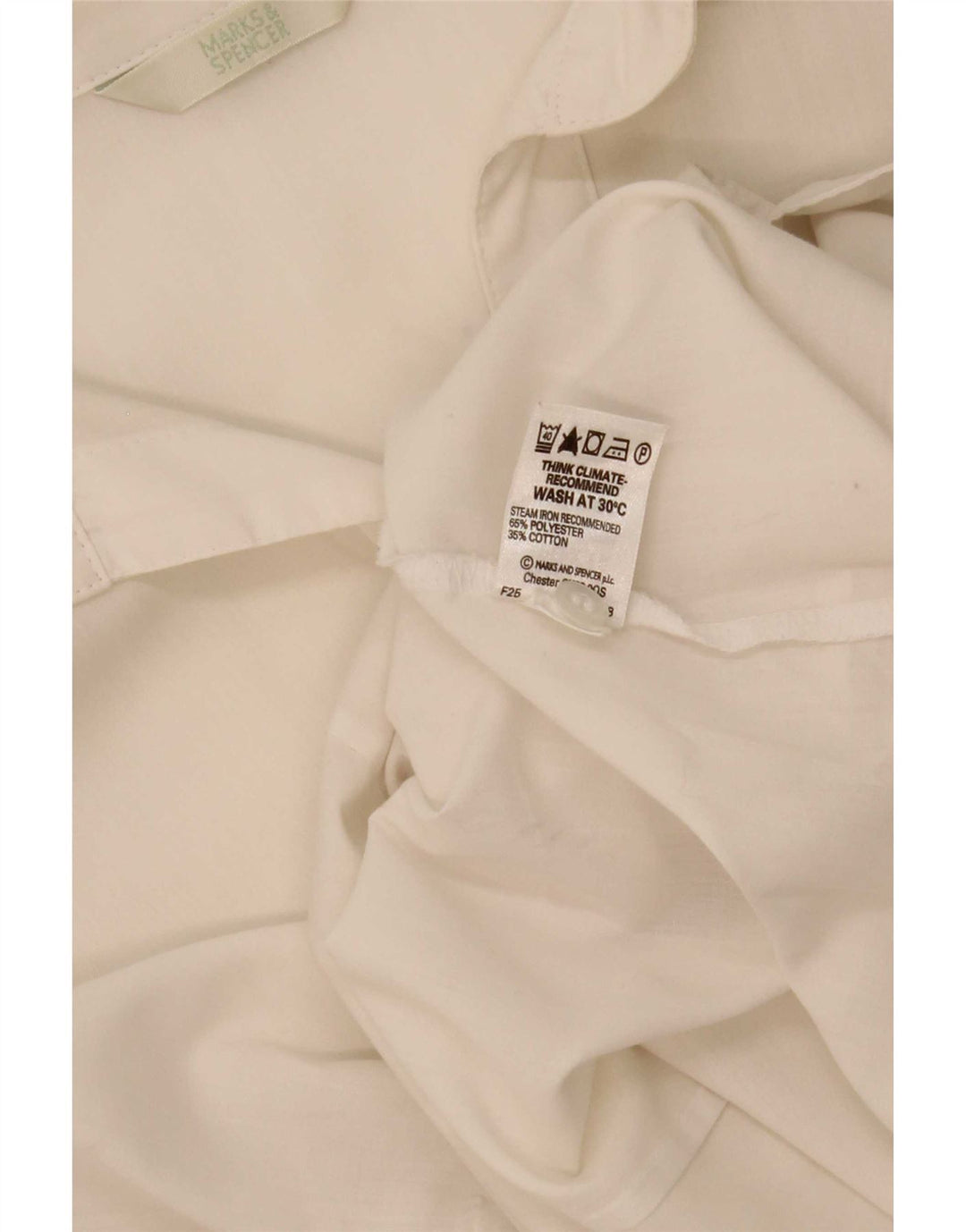 Marks & Spencer Chemise sans manches pour femme UK 20 2XL Blanc Polyester