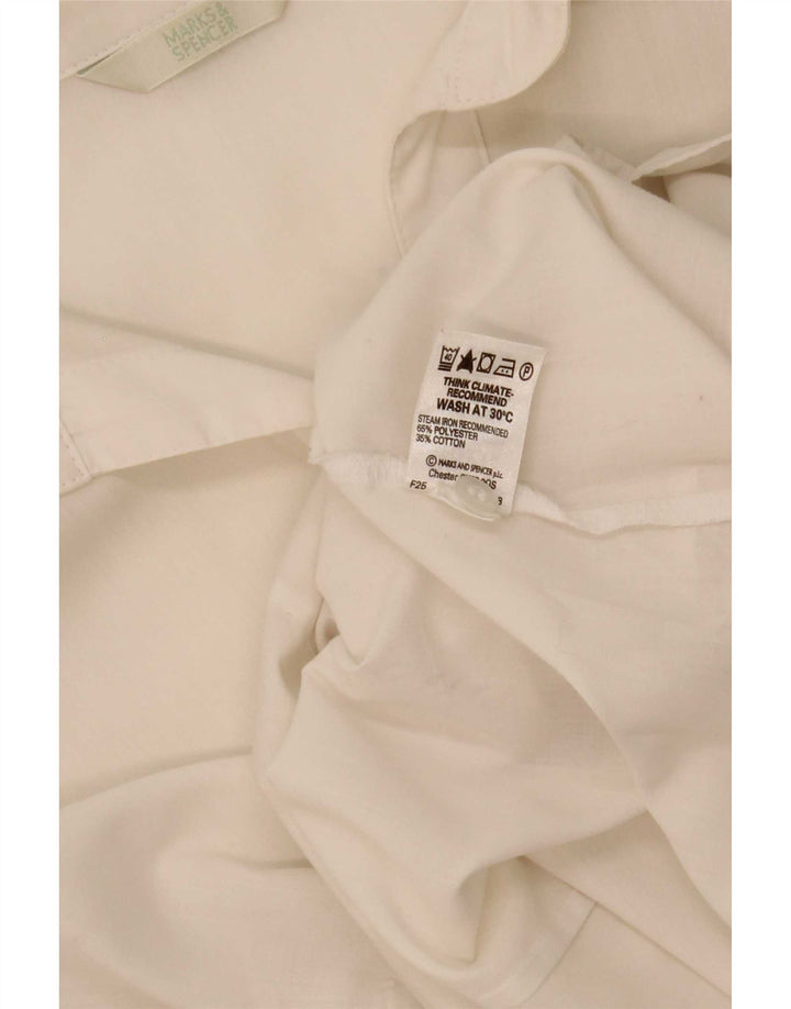 Marks & Spencer Chemise sans manches pour femme UK 20 2XL Blanc Polyester