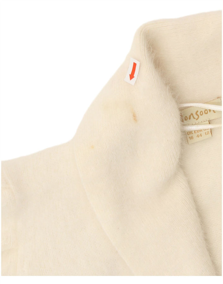 Monsoon Boléro pour femme UK 16 Large Angora Blanc cassé