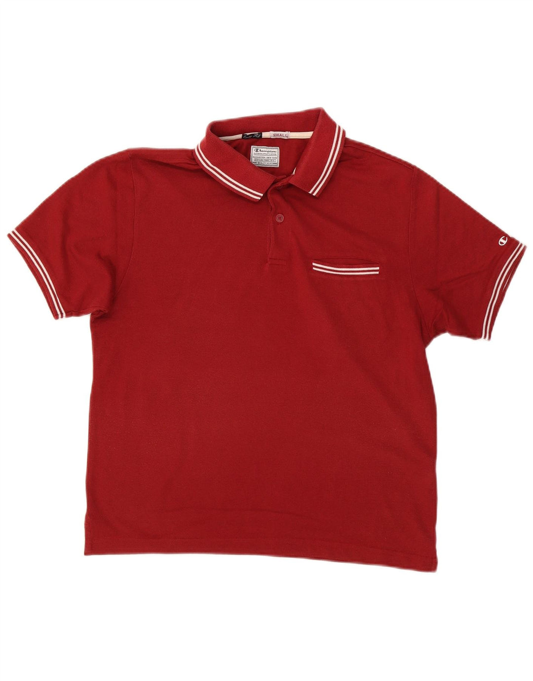 CHAMPION Polo Easy Fit Homme Petit Rouge Coton