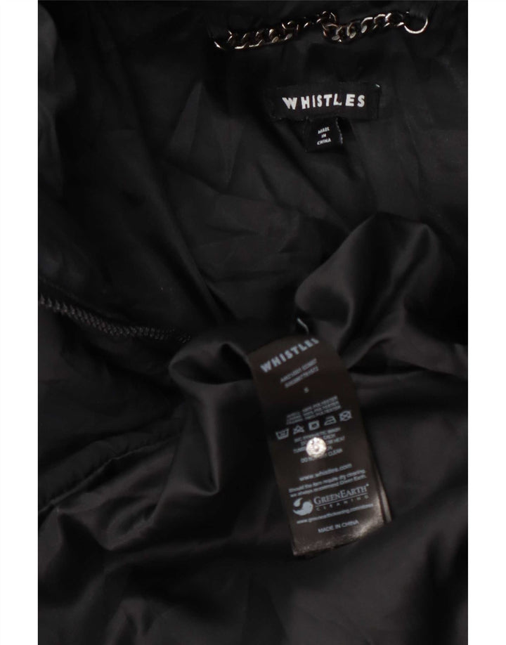 Whistles Manteau rembourré surdimensionné à capuche pour femme UK 10 Petit Noir Polyester