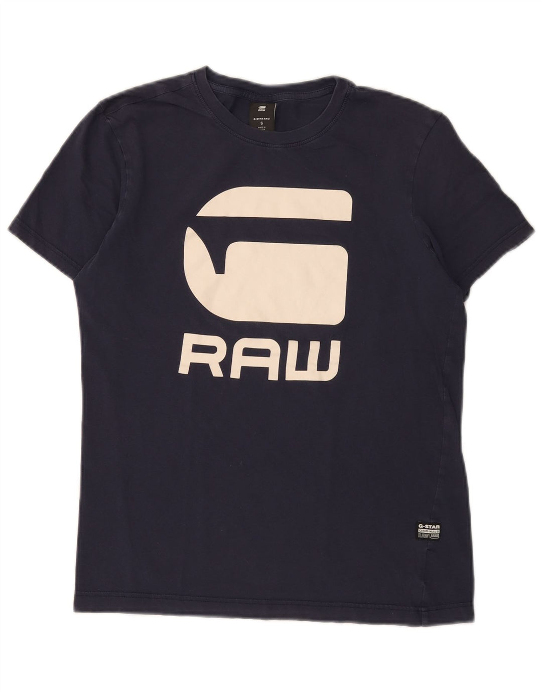G-Star Homme Graphic T-Shirt Top Petit Bleu Marine