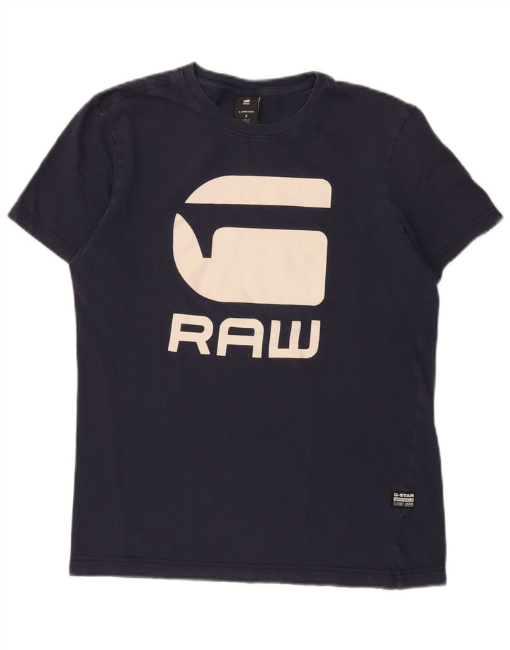 G-Star Homme Graphic T-Shirt Top Petit Bleu Marine