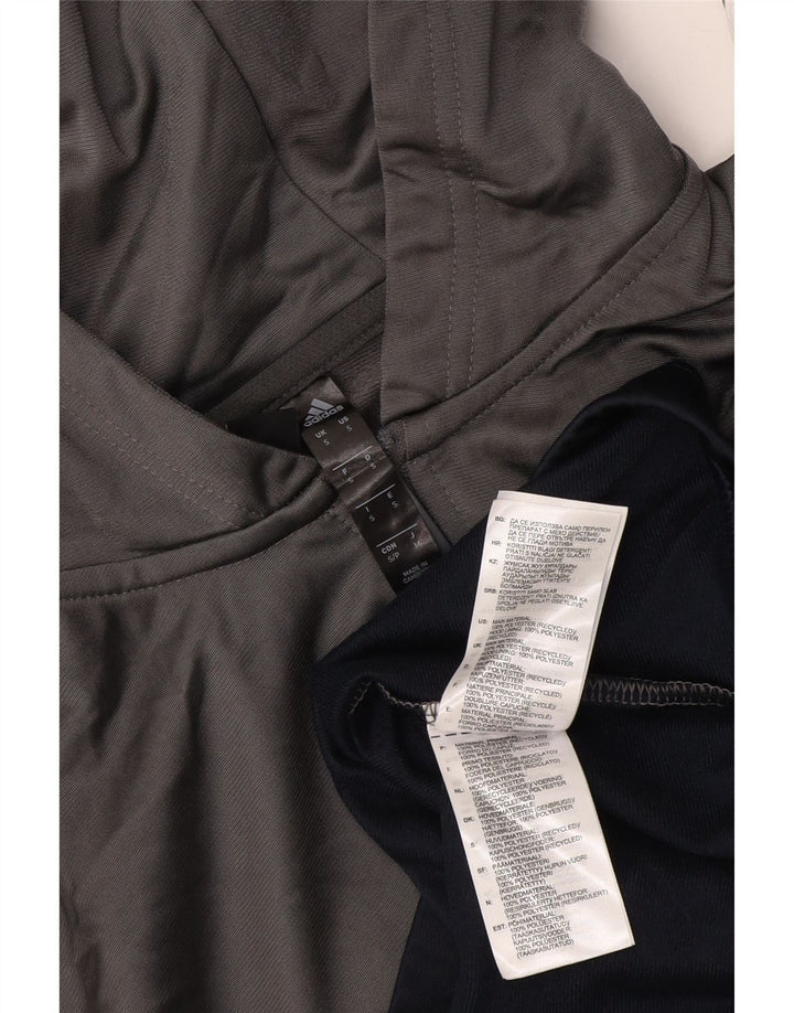 Adidas Pull à capuche pour homme Petit Gris Colorblock Polyester