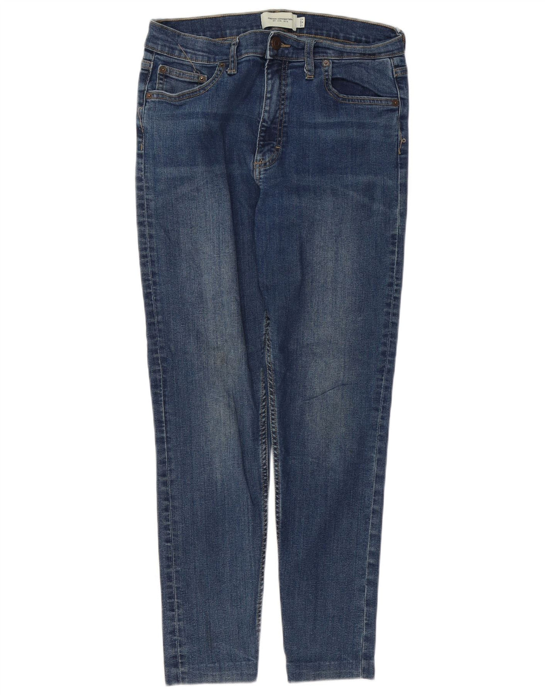 FRENCH CONNECTION Jean slim pour femme UK 12 Medium W30 L27 Bleu Coton