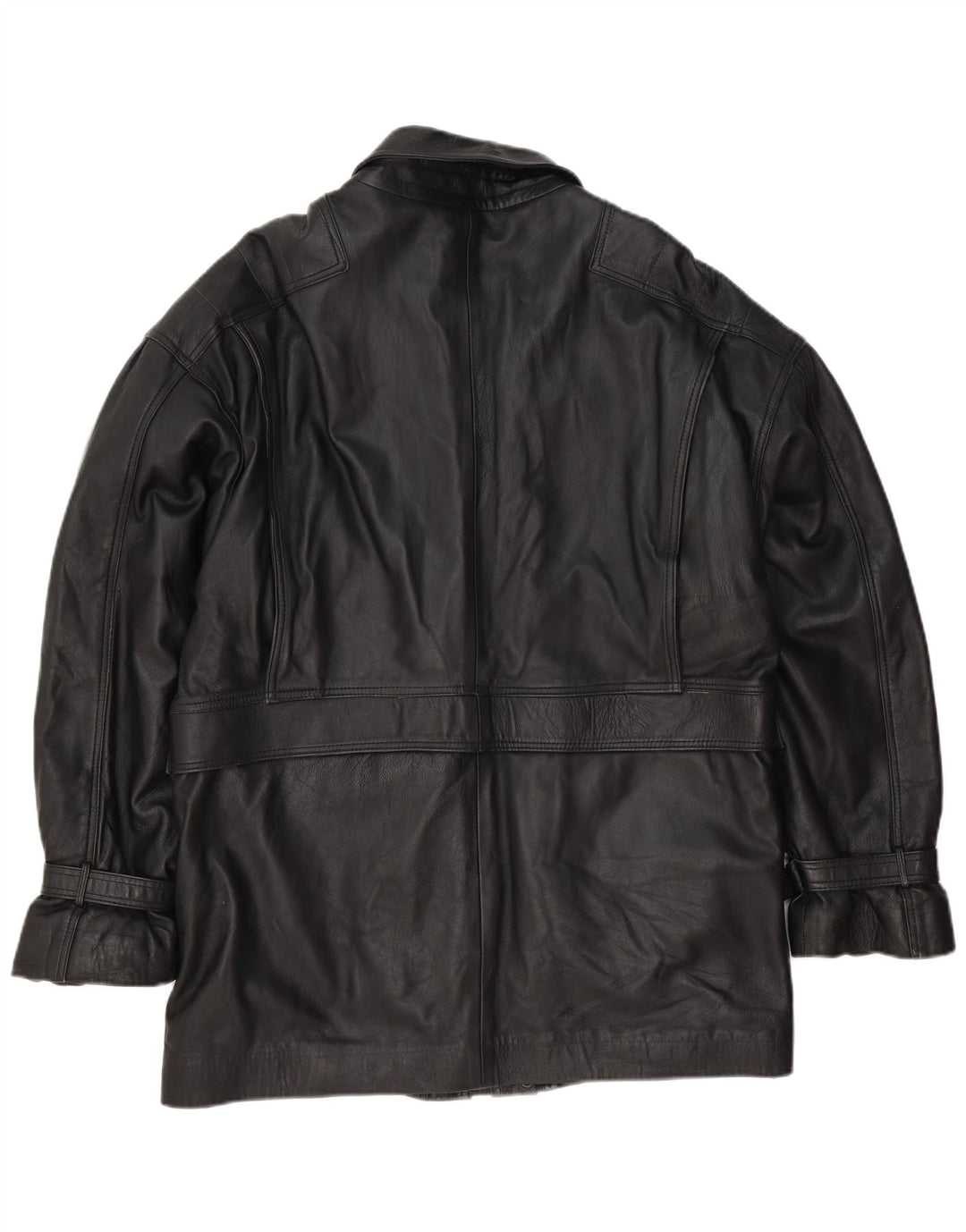 veste en cuir homme vintage UK 38 Noir Moyen
