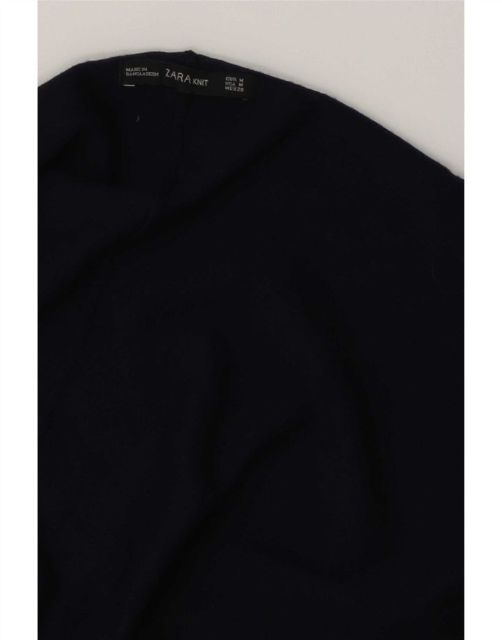 Zara Cardigan long surdimensionné pour femme UK 14 Bleu marine moyen