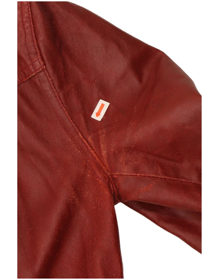 Bayside Veste en cuir pour femme UK 14 Grand cuir bordeaux