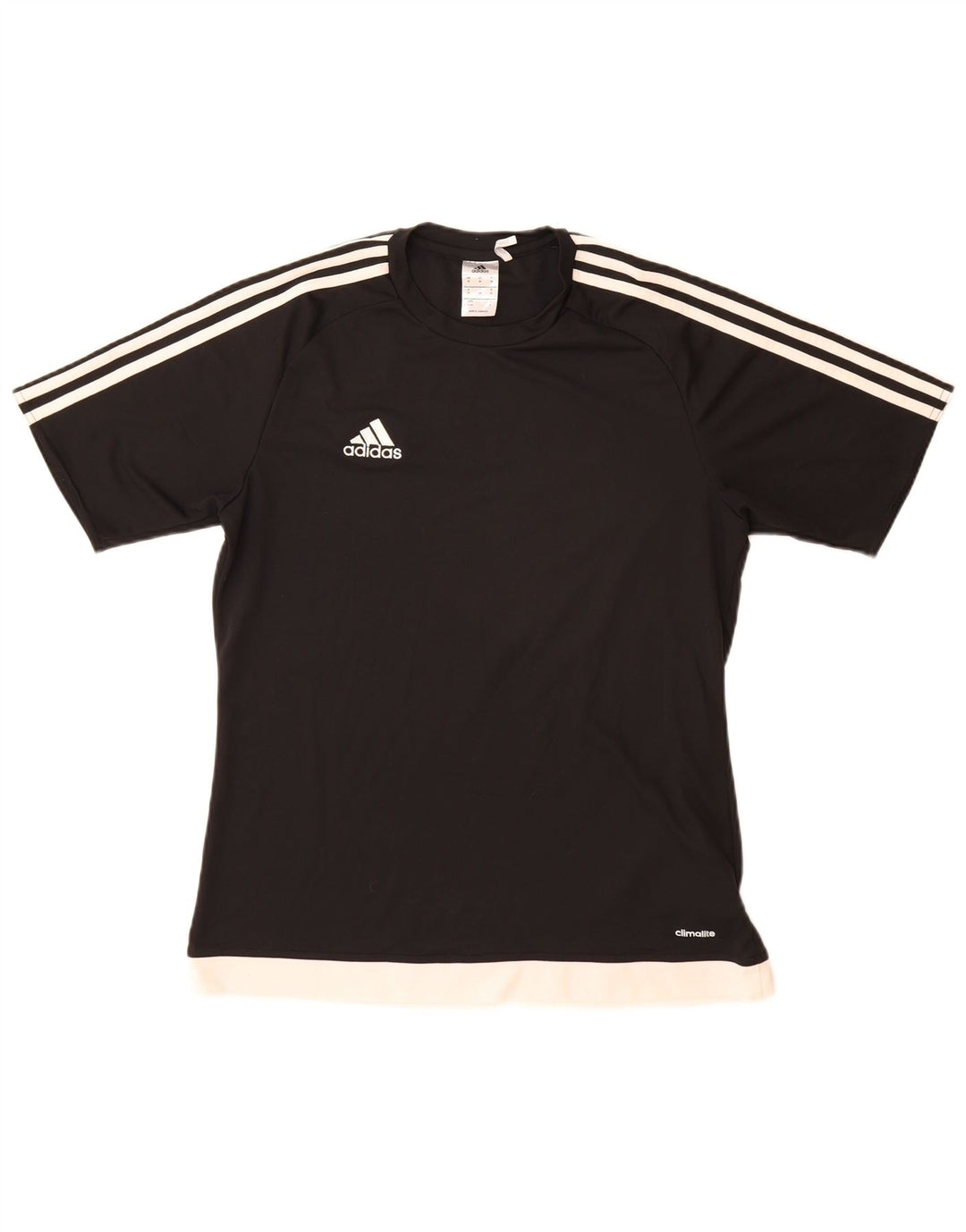 ADIDAS T-Shirt Climalite Homme Noir Moyen Polyester Colorblock