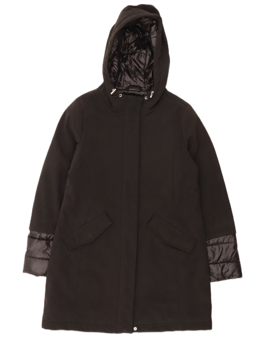 Champion Manteau rembourré à capuche pour femme UK 44 Medium Noir Polyester