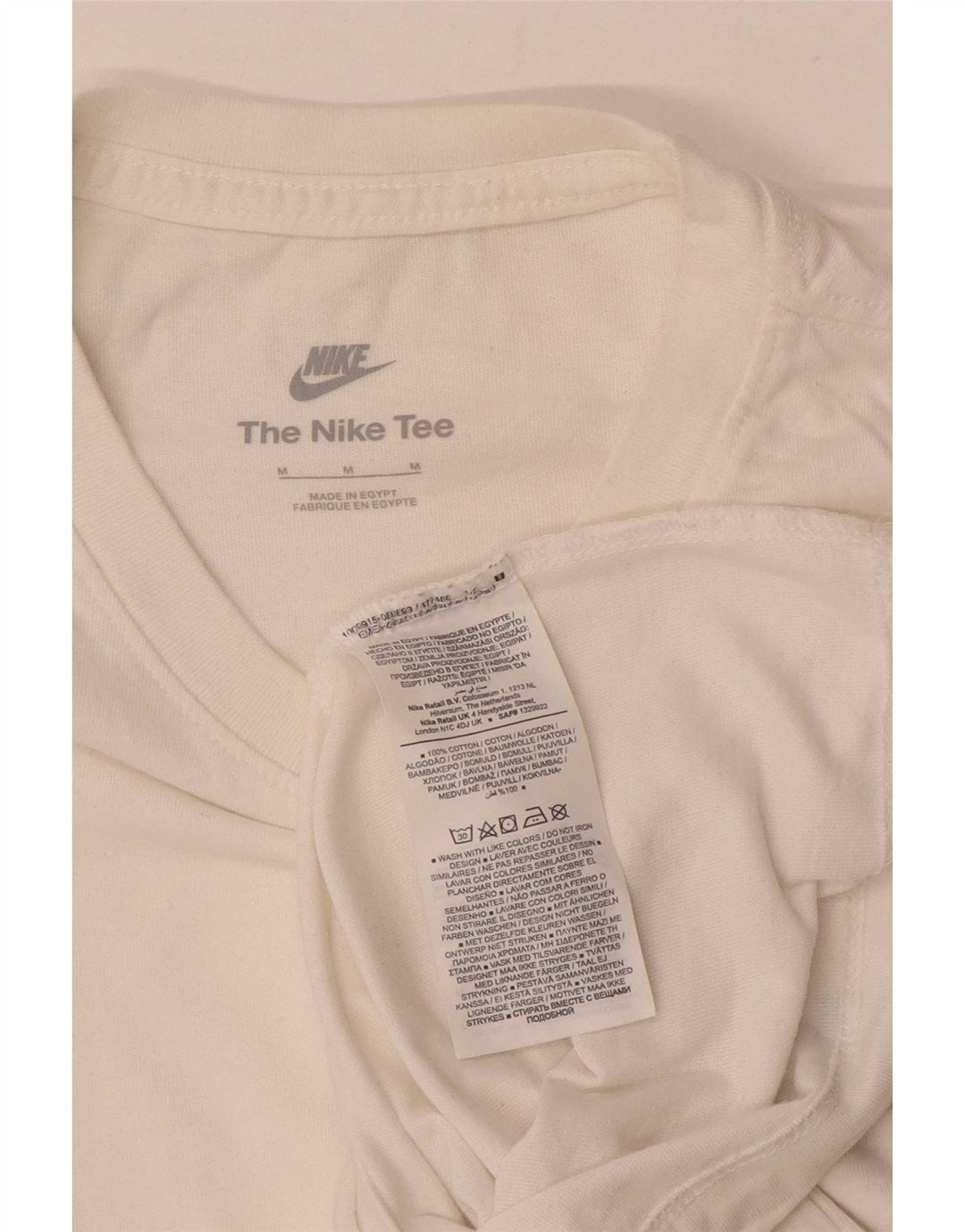 Nike T-Shirt Homme Blanc Moyen Coton