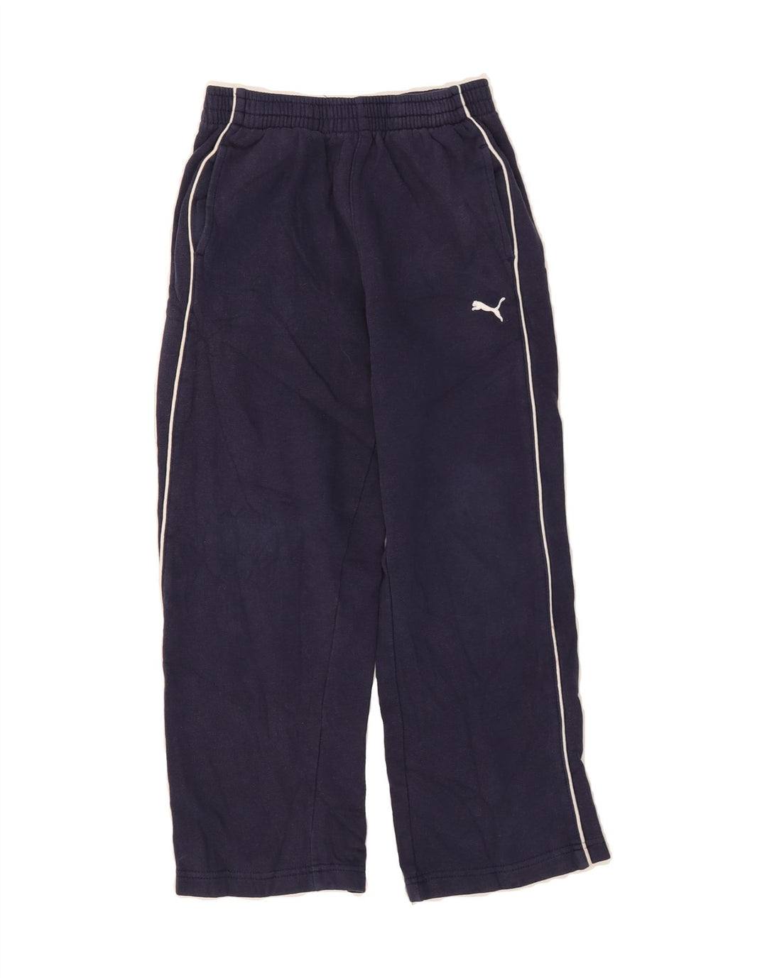 PUMA Boys Tracksuit Trousers 7-8 Years Small Navy Blue Cotton Vintage Puma and Second-Hand Puma from Messina Hembry 