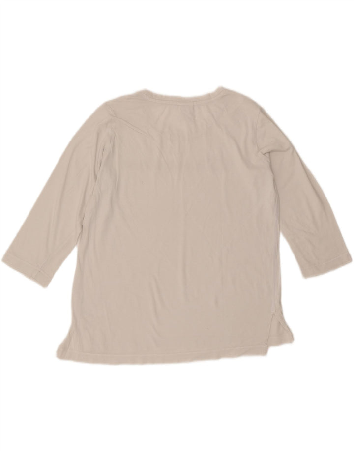 CHAMPION Womens Graphic Top 3/4 Sleeve UK 10 Small White Vintage Champion and Second-Hand Champion from Messina Hembry 