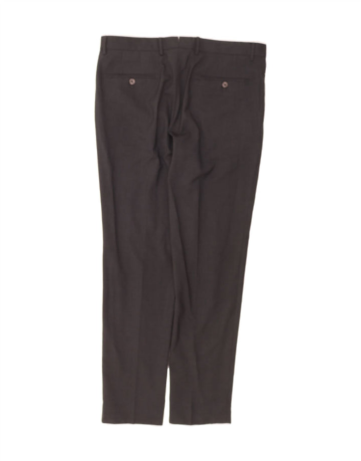 MASSIMO DUTTI Mens Slim Suit Trousers EU 42 Large W36 L32 Grey Wool Vintage Massimo Dutti and Second-Hand Massimo Dutti from Messina Hembry 