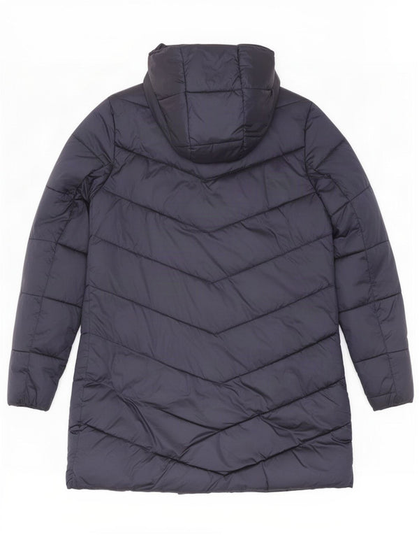 Barbour Manteau matelassé surdimensionné à capuche pour femme UK 8 Small Bleu marine