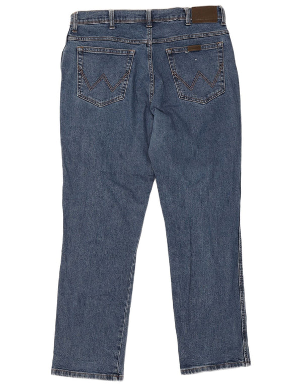 Wrangler Jean droit coupe droite W38 L32 en coton bleu pour homme