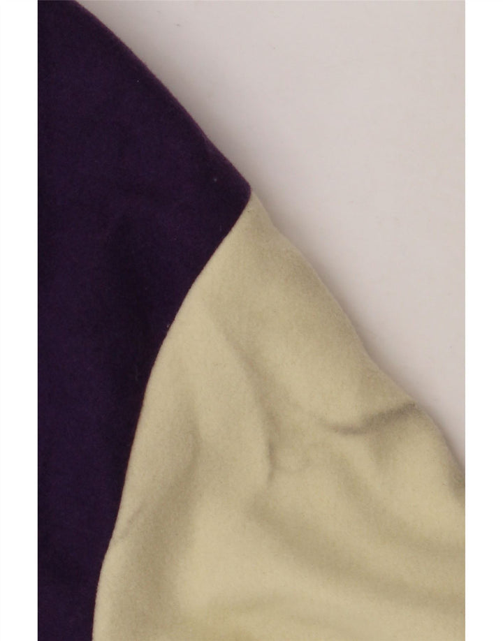 ZARA Veste Varsity Graphique Homme UK 38 Violet Moyen Polyester Colorblock