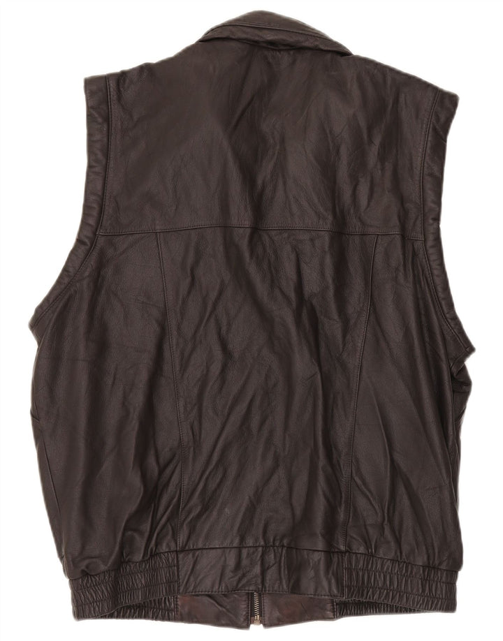 PRINCE Gilet en Cuir Homme IT 54 2XL Cuir Noir