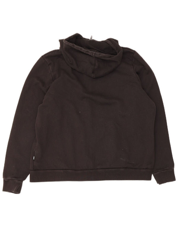 Puma Pull à capuche zippé graphique pour femme UK 20 2XL Coton noir