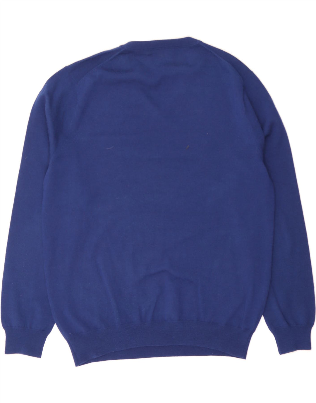 J. CREW Mens V-Neck Jumper Sweater Large Navy Blue Merino Wool Vintage J. Crew and Second-Hand J. Crew from Messina Hembry 