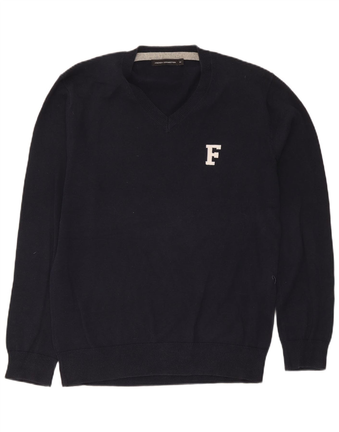 French Connection Pull Col V Homme Bleu Marine Moyen Coton