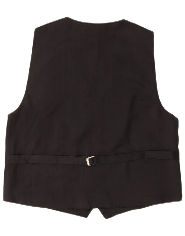 vintage Mens Abstract Pattern Gilet Grand Bleu