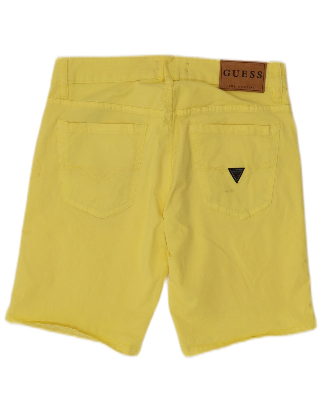 GUESS Womens Casual Shorts W29 Medium Yellow Cotton Vintage Guess and Second-Hand Guess from Messina Hembry 