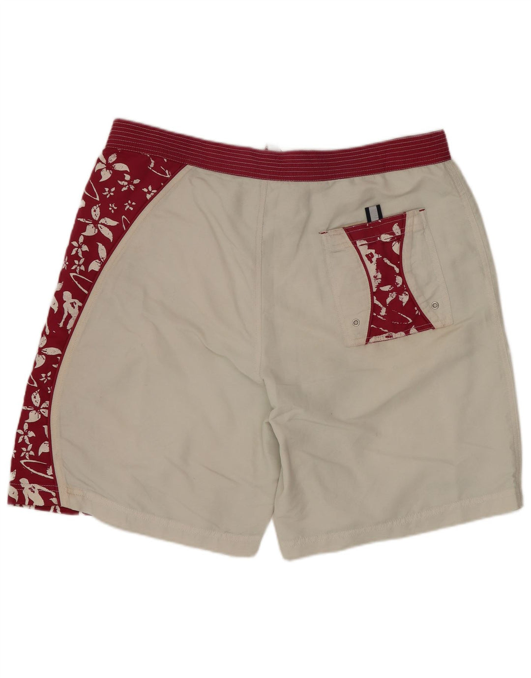 BEST COMPANY Short de Bain Homme Grand Nylon Floral Blanc