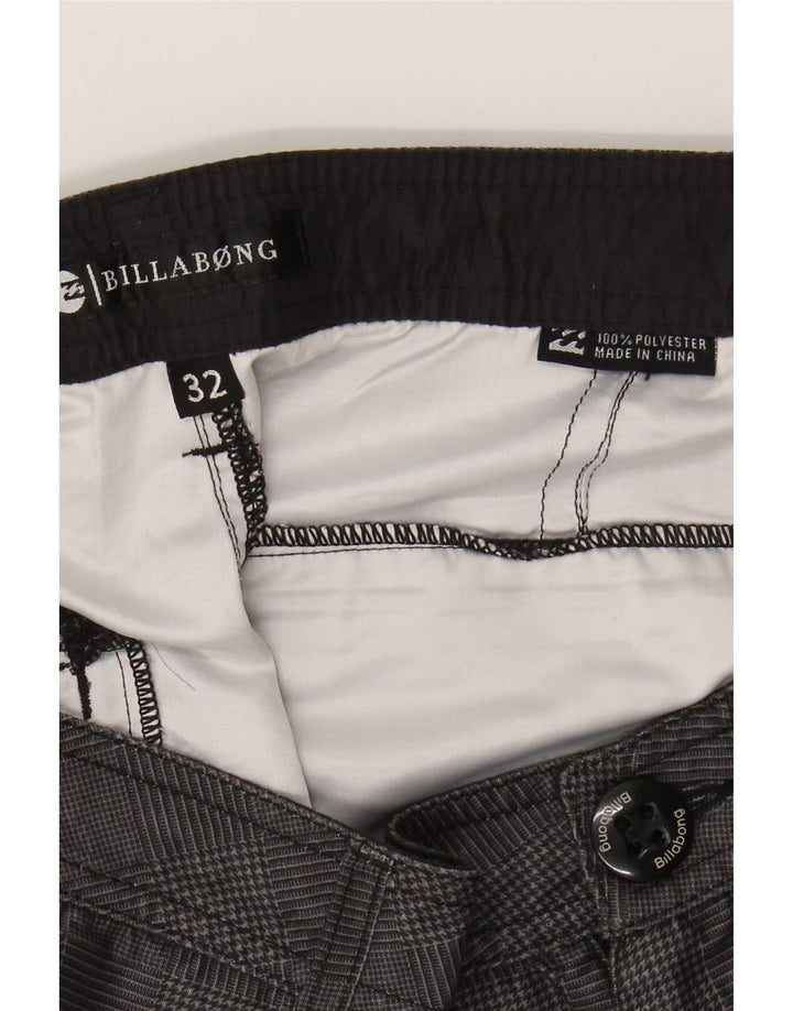 BILLABONG Short Chino Homme W32 Gris Moyen Pied-de-Poule Polyester