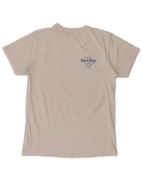 Hard Rock Cafe T-shirt graphique Cairo pour homme en coton blanc moyen