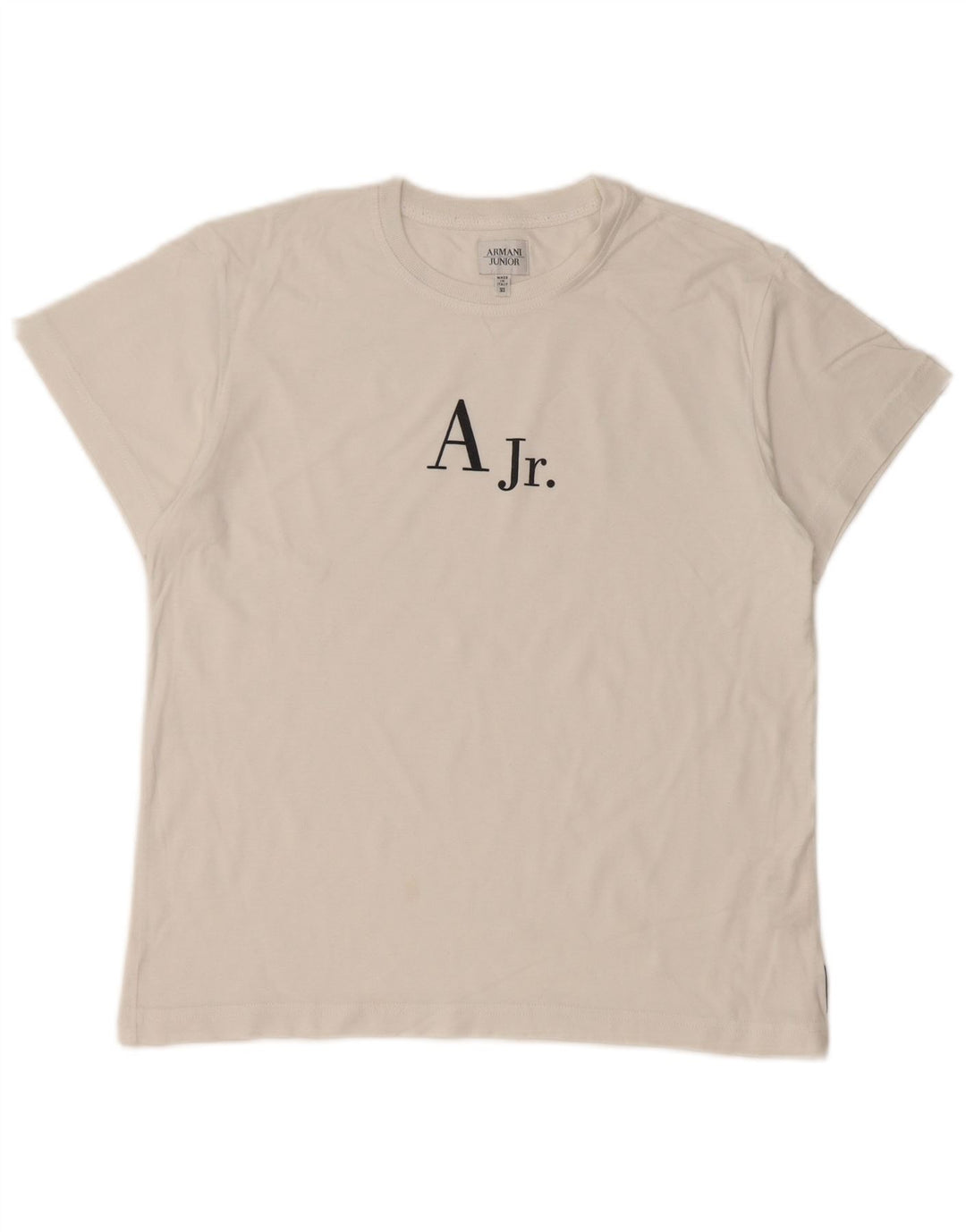 ARMANI JUNIOR T-Shirt Graphique Garçon 11-12 ans Blanc Coton