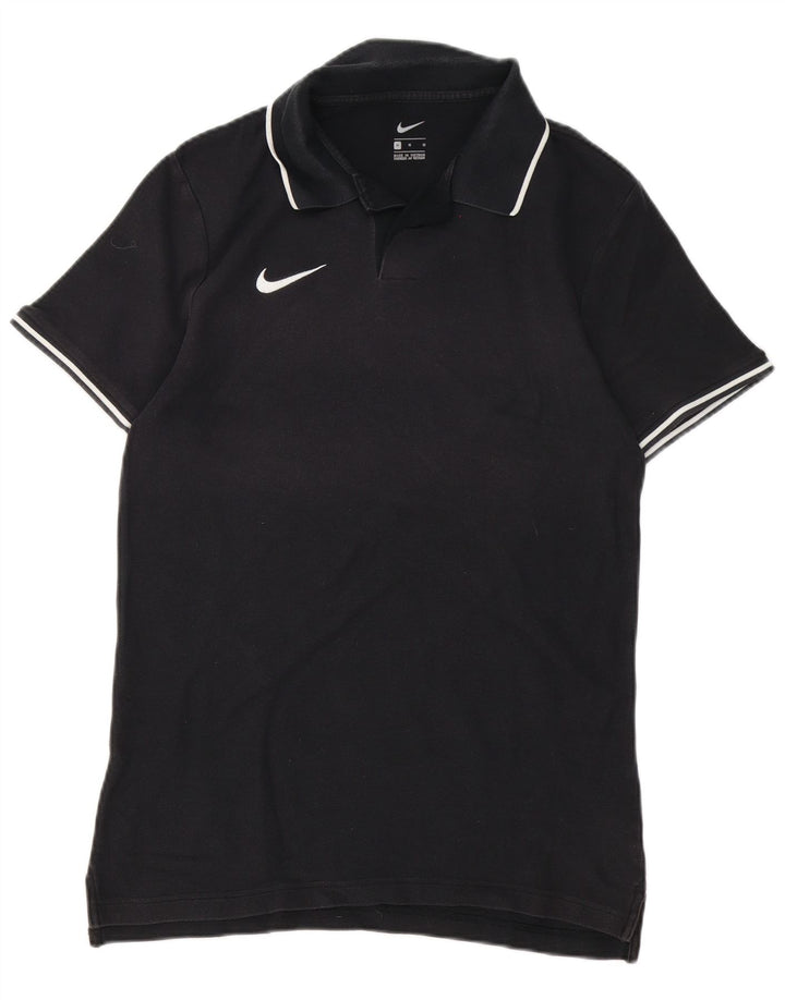 Polo Nike Homme En Coton Rayé Noir Moyen