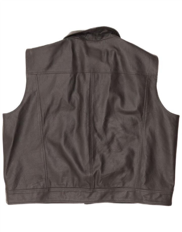 Texpeed Gilet de moto en cuir pour homme 10XL Noir