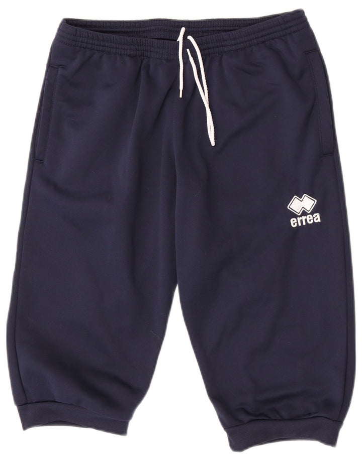 Errea Short de sport pour femme UK 14 Large Bleu marine Polyester