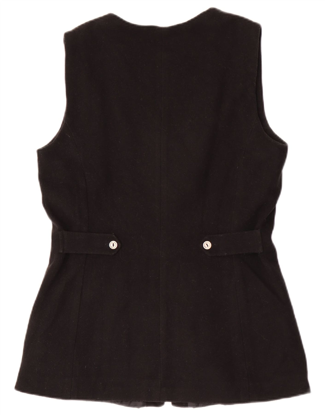 vintage Femme Gilet EU 36 Petit Acrylique Noir