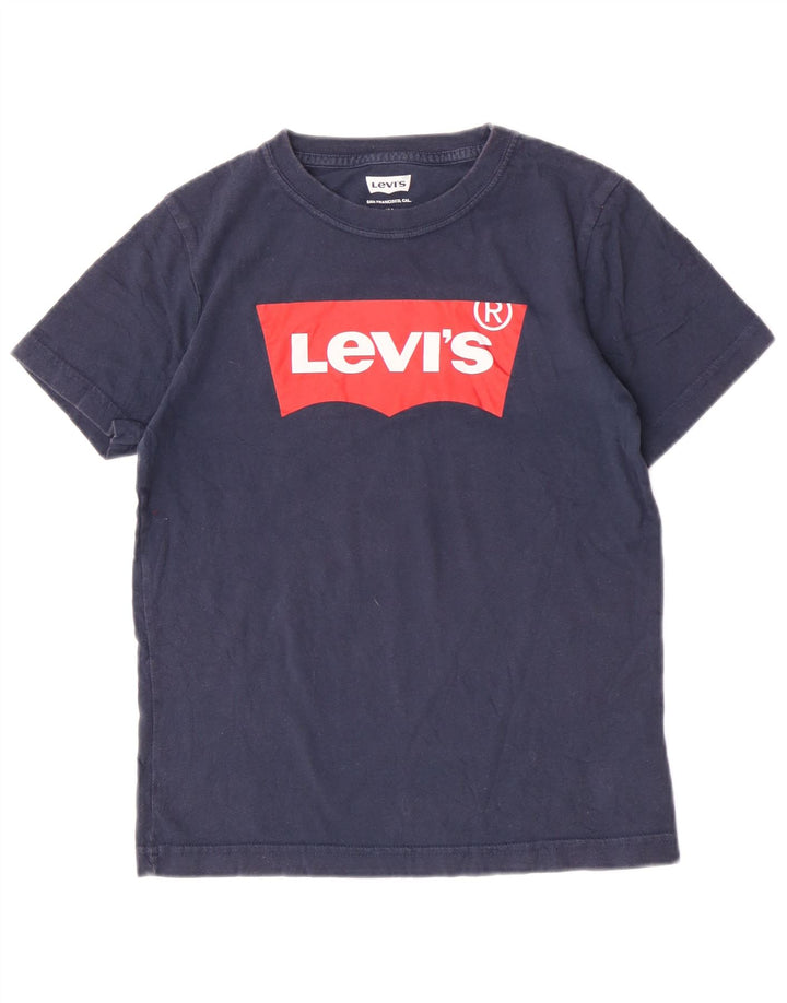 Levi's Garçon Regular Graphic T-Shirt Top 9-10 ans Bleu Marine Coton
