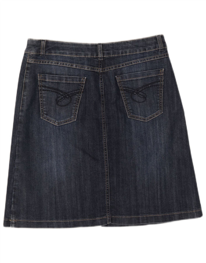 OASIS Jupe en jean pour femme UK 12 Medium W30 Bleu