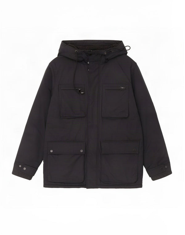 Marks & Spencer Veste utilitaire à capuche pour homme UK 40 Large Noir Polyester