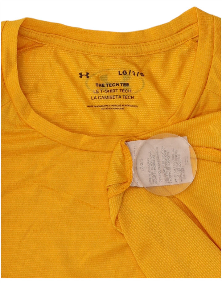 UNDER ARMOUR T-Shirt Homme Haut Large Jaune Polyester