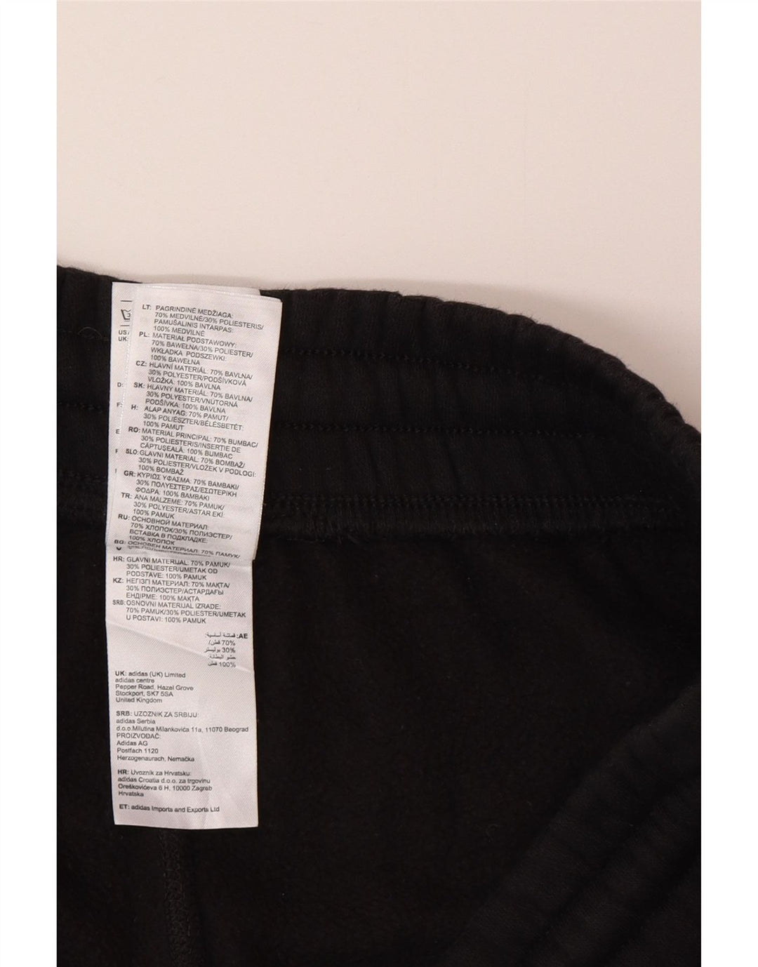Reebok Short de Sport Homme Noir Moyen Coton